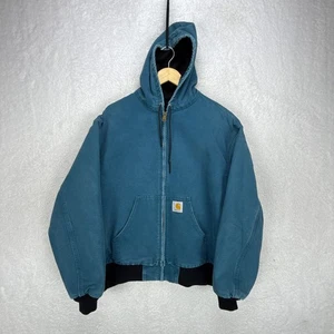 Carhartt Sandstone Active Jacket Thermal Lined Mens XL Teal Blue READ - Picture 1 of 19