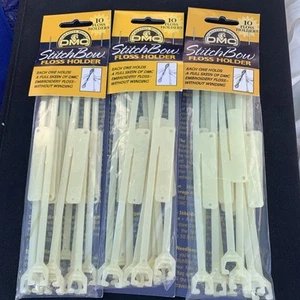 3 Packs DMC Stitch Bow Embroidery Floss Holders Total of 30 Floss Holders NEW - Picture 1 of 2