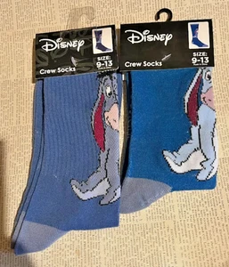 NUOVO ~ DISNEY ~ "EEYORE" ~ CALZE CREW ~ TAGLIA 9- 13 ~ SCEGLI 1 o TUTTI ~ SPEDIZIONE 1+ - Foto 1 di 8