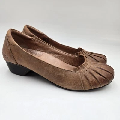 Женские туфли-лодочки на каблуке Taos Calypso комфортные плиссированные без шнуровки кожа 8 цвет коричневый комфорт - Изображение 1 из 4