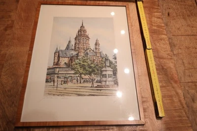 Farbdruck in schönem Rahmen. Mainzer Dom - Bild 1 von 4