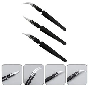 3 Pcs Electronic Tweezers Precision Reverse Ceramic Work Electronics - Picture 1 of 12