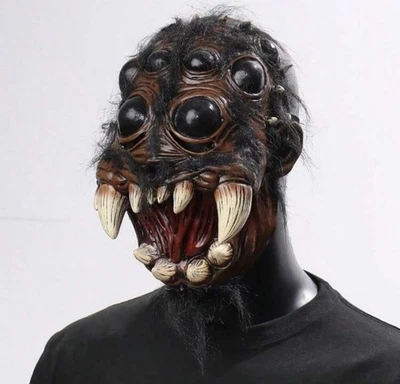 Masque Halloween Araignée Mygale Effrayante Animal En Latex Horreur - Photo 1/4