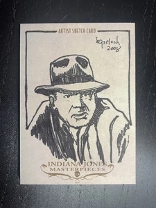 2008 Topps Indiana Jones Masterpieces Sketchkarte 1/1 - Bild 1 von 2