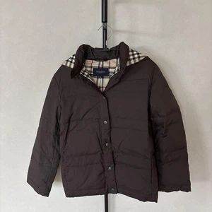 Burberry London Nova Check Down Jacket Brown Women's Size 40/US:S Auth - Picture 1 of 5