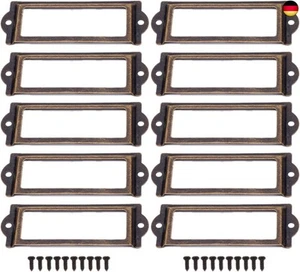 10 Stück Bronze Etikettenhalter Antiker Etikettenrahmen Metall Label - Bild 1 von 5
