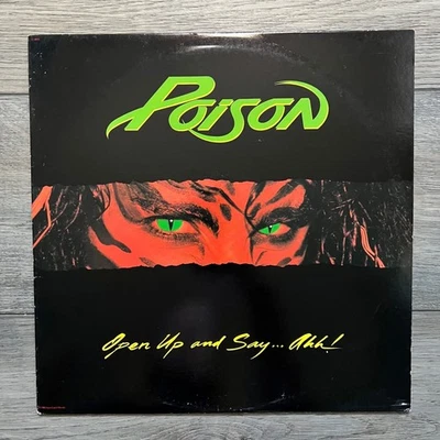 Poison Open Up And Say Ahh Vinyl LP Record Album Capitol C1-48493 1988 - Image 1 of 4