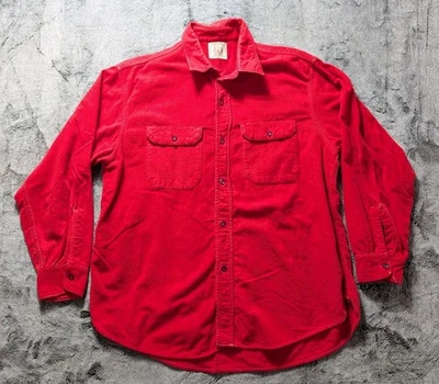 Vintage Genuine Hudson Bay Long Sleeve Button Up Flannel Men's Size Large Red - Image 1 of 4