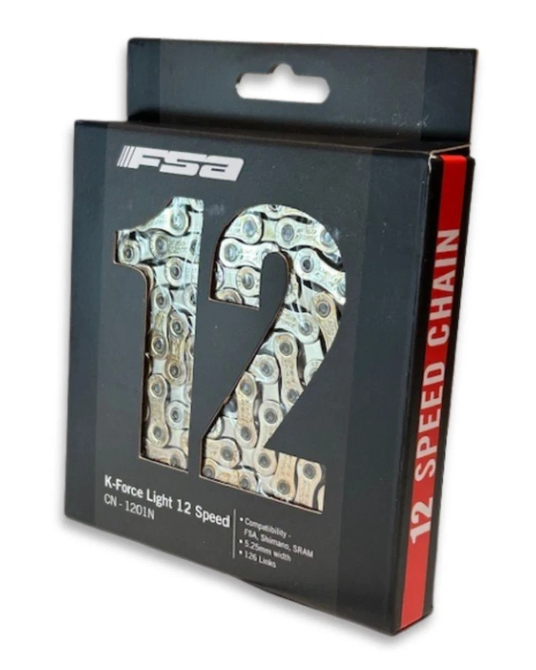 FSA K-Force Light 12-Speed 12s MTB Chain 116 Links w/ DriveLink Connector NEW - Image 1 of 4