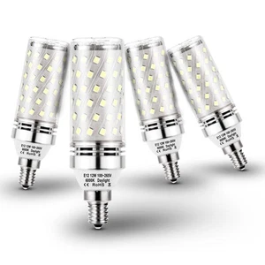 E12 100W Led Candelabra Bulbs Replacement, 6000k Daylight Bright White, E12 1... - Picture 1 of 7