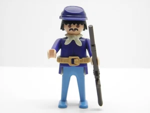 Playmobil 3306 3485 3729 3773 Vintage 1987 Western Nordiste Train Soldat U.S - Picture 1 of 4