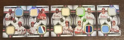 Folleto de reliquias de Deca usado juego Philadelphis Phillies Topps Triple Threads 2024/10 Foto 1 de 2