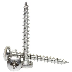 3.5mm / No.6 A2 STAINLESS STEEL POZI PAN WOOD SCREWS FULLY THREADED CHIPBOARD - Picture 1 of 1