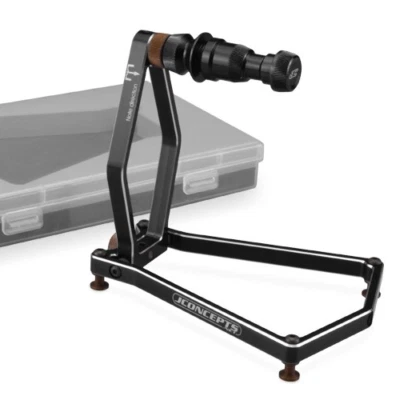 JConcepts 1/10 & 1/8 Aluminum Tire Balancer w/Case (Black) 2538-2 - Image 1 of 2