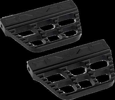 Par de tablas de piso dentadas para pasajeros Joker negras Road King 94-22 Foto 1 de 4