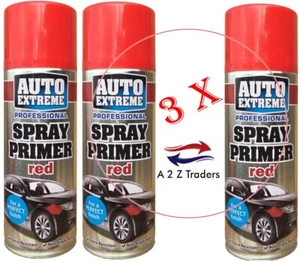 3 x AX ROT GRUNDIERUNG AEROSOL SPRAYDOSEN AUTOS & VAN AUTO SPRAYS LACKFINIH 400ML - Bild 1 von 1