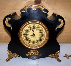 New Haven Clock Co. Eisengehäuse Manteluhr um 1880 Mailand - Bild 1 von 20