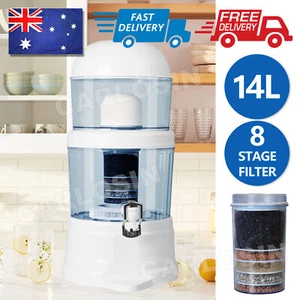 Water Purifier Filter 8 Stage Ceramic Benchtop Dispenser Carbon Mineral Silica - Picture 1 of 9