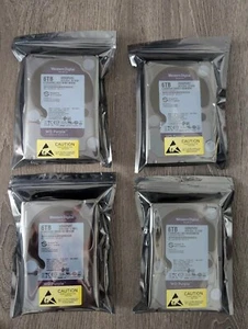 Lot of 4 - Western Digital 6TB Each WD Purple Internal HDD WD60PURZ (24TB total) - Picture 1 of 5