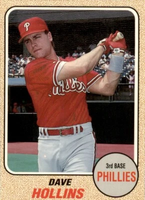 Revista de tarjetas de béisbol 1993 '68 estilo Topps # BBC13 Dave Hollins Phillies Foto 1 de 2