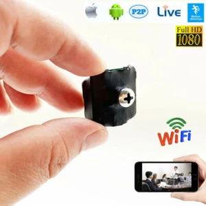Telecamera a vite 1080P HD più piccola WIFI wireless pulsante IP mini micro videoregistratore - Foto 1 di 12