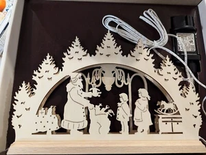 LED Schwibbogen Mini Seiffen NEU Erzgebirge Deko Fenster Beleuchtung Handarbeit - Bild 1 von 2