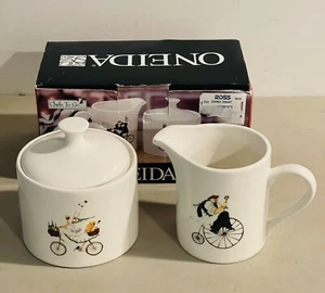 ONEIDA KITCHEN CHEFS TO GO SUGAR BOWL & CREAMER JENNIFER GARANT - Picture 1 of 9