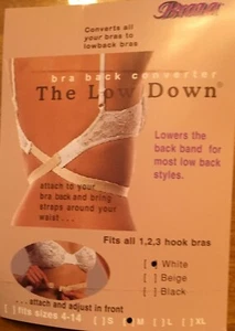 Braza Low Down Band Converter Low Back Bra NWT - Picture 1 of 1