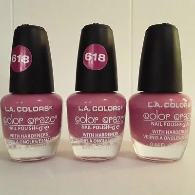 Esmalte de uñas L.A.Colors, Huerto - CNP618 Color Craze, lote de 3, endurecedores de uñas Foto 1 de 4