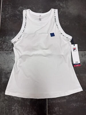 Q43 новый с Ярлыками FILA женщин высоты шеи теннис Майка белый построить в бюстгальтер размер XS - Изображение 1 из 4