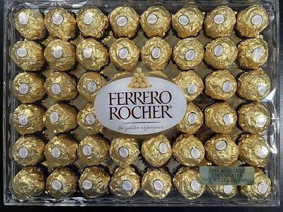 Envoltura dorada de caramelo de chocolate Ferrero Rocher, 48 unidades, envoltura de Navidad Foto 1 de 2