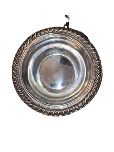 W.M Rogers 6 1/2 In Round Rope Edge Silver Bowl - Picture 1 of 2