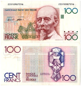 Belgium 100 Francs P#142a(6) (1982-94) Nationale Bank van Belgie AUNC - Picture 1 of 1