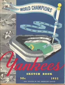 1952 NEW YORK YANKEES SKETCH BOOK NICE CONDITION PRICED TO SELL! #JS - Picture 1 of 2