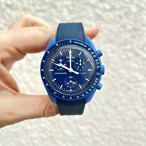Watch Strap for Omega X Swatch MoonSwatch Mission to Neptune - Blue - Picture 1 of 6