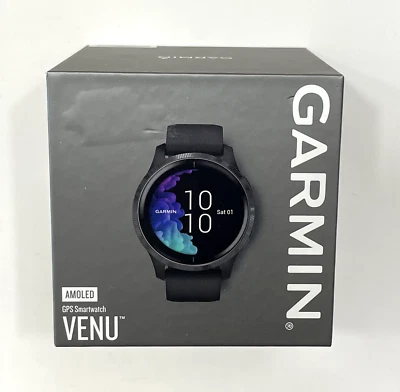 Garmin Venu AMOLED GPS Smartwatch ( Black / Slate ) ( 010-02173-11 ) (NISB) - Image 1 of 2