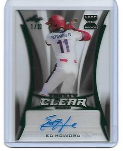 Ed Howard 2020 Leaf Trinity Clear 1 st XRC RC On Card Rookie Auto 1/20 Autograph - Picture 1 of 1