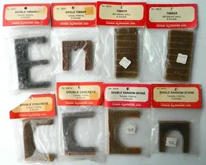 Lot of (8) Model Dynamics N Gauge Tunnel Portals & Retaining Walls - Picture 1 of 7