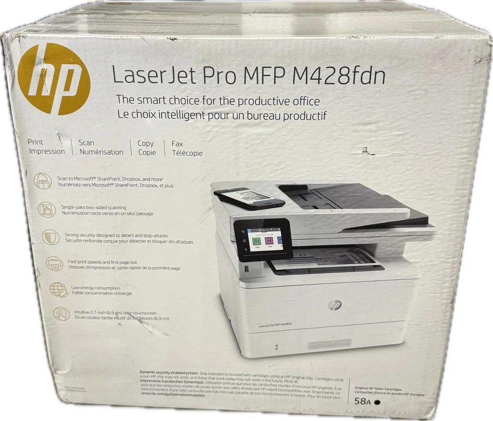 HP LaserJet Pro M428fdn All-in-One Monochrome Laser Printer Brand New W1A29A - Image 1 of 1