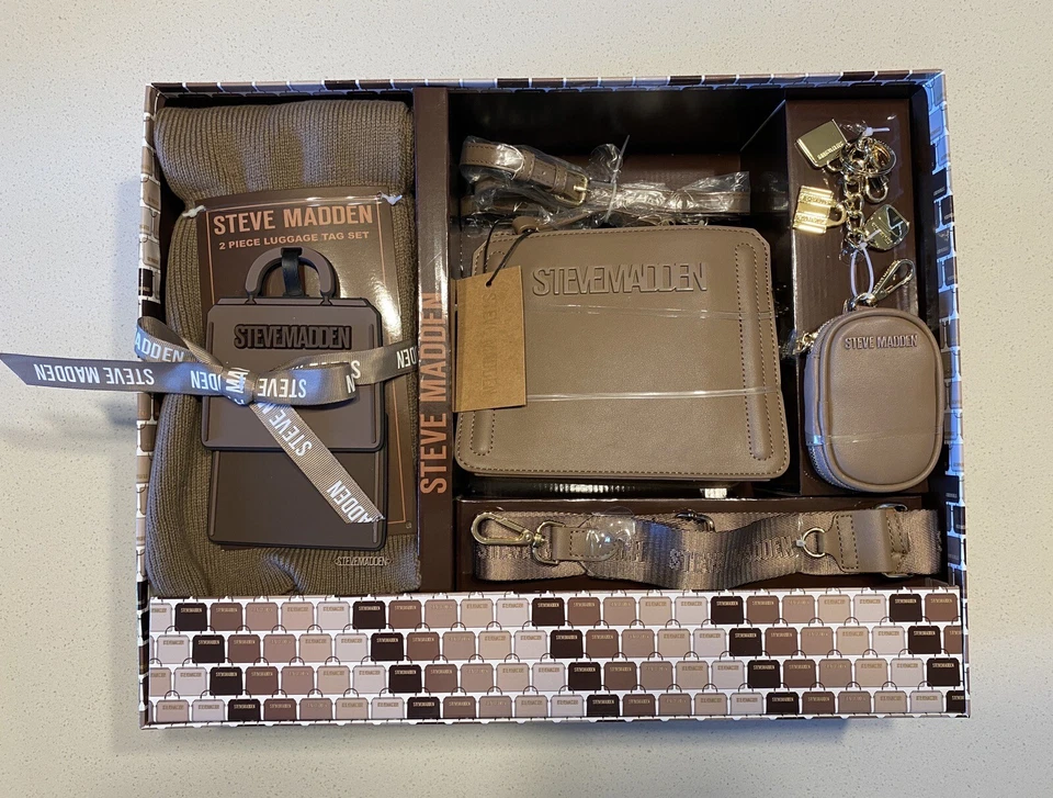 Steve Madden All About The Evelyn Set de Regalo Champiñón - Bolso, Correas, Bolsa, Bufanda Foto 1 de 3