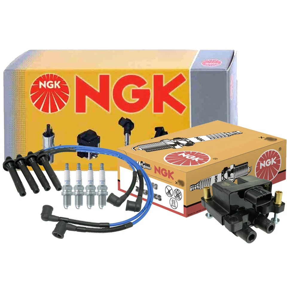 NGK DIS Ignition Coil Wires & 4 Standard Spark Plugs Kit For Subaru 2.5 H4 - Imagem 1 de 1