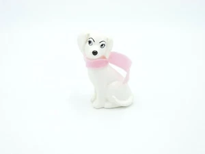 White Dalmatian Dog figure from Spot Scene BARBIE doll 2001 Mattel NO Spot pink - Foto 1 di 3