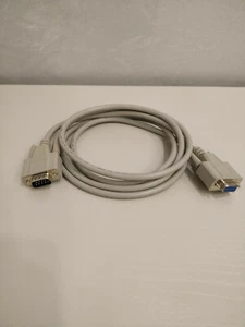 CAVO MONITOR VGA 9 PIN DB9 MASCHIO A FEMMINA RS232 CAVO SERIALE 1,8m PC NOTEBOOK - Foto 1 di 4