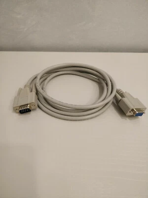 CAVO MONITOR VGA 9 PIN DB9 MASCHIO A FEMMINA RS232 CAVO SERIALE 1,8m PC NOTEBOOK - Immagine 1 di 4