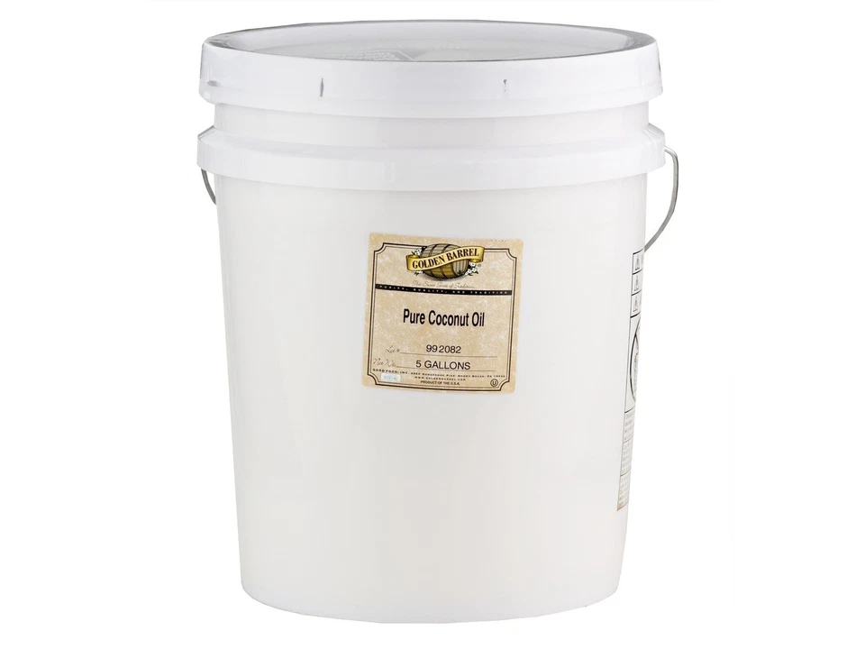 Golden Barrel Coconut Oil 5 Gallon Bucket Tasteless/Odorless Melts at 76 degrees