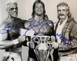 JSA Triple Signed Sting Lex Luger Magnum TA PROMO - AUTOGRAPHED 8x10 - Picture 1 of 1