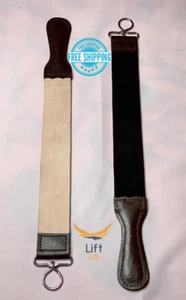 Professional Barber Leather Strop Straight Razor Sharpening Shaving Strap BROWN - Picture 1 of 3