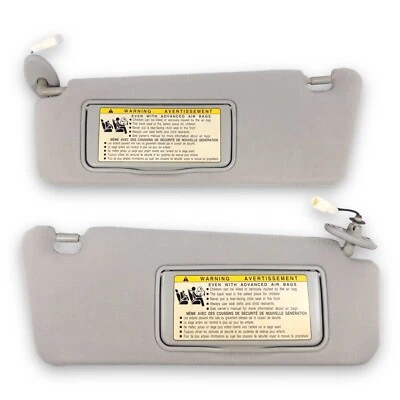 2002-2006 Lexus ES300 ES330 Driver & Passenger Side Sun Visor Set Pair Gray - Image 1 of 4