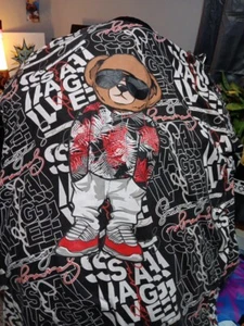 OG Hustle Savage Bear Logo All Over Print Short Sleeve Shirt 5XL - Picture 1 of 14