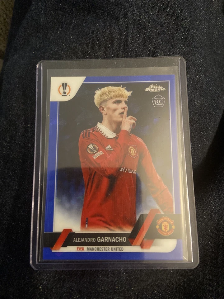 2022-23 Topps Chrome Sapphire UEFA Alejandro Garnacho Image Variation RC #50 - Image 1 of 1
